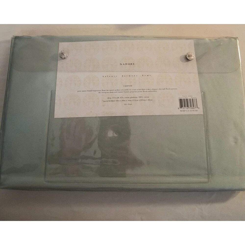 Natori Floral Bedding Set Comforter Shams Decorative Pillows Ivory New